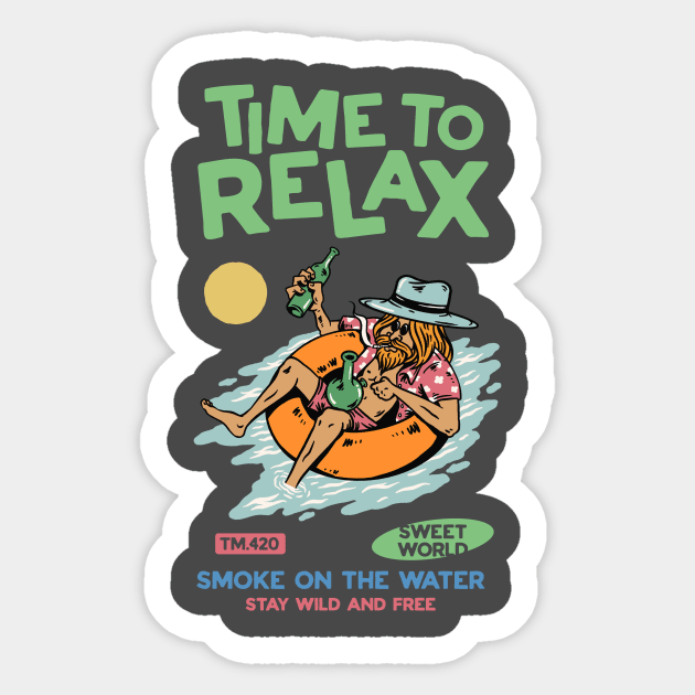 Time To Relax Sticker by merry420